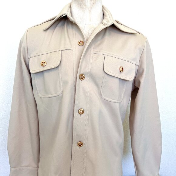 70's Kings Road Mens Leisure Jacket - Sears The Mens Shop - Size Large - Cream - Picture 8 of 11